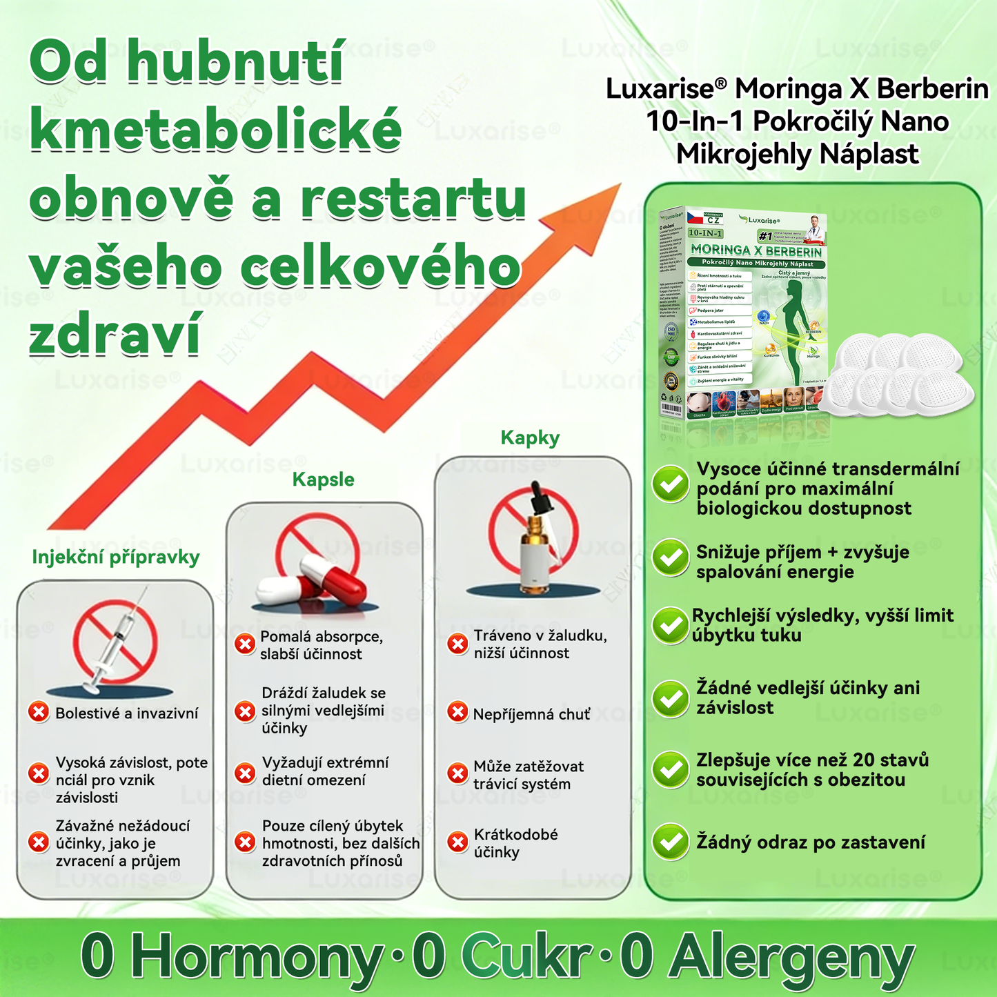 Oficiální obchod  |🍧𝗟𝘂𝘅𝗮𝗿𝗶𝘀𝗲® MORINGA X BERBERIN  10-IN-1 Pokročilý Nano Mikrojehly Náplast(Jedna náplast denně, viditelné změny již za 7 dní) ✅ Pomáhá při obezitě, cukrovce, spánkové apnoe, problémech s klouby a dalších potížích👩‍⚕️